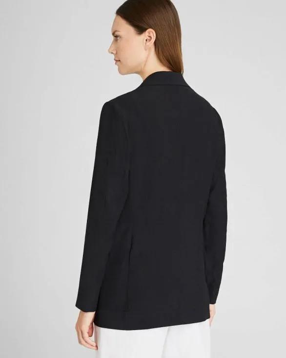 Club Monaco Blazers and Suiting Crinkle Blazer Black 8211 Women
