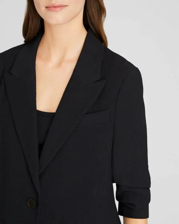 Club Monaco Blazers and Suiting Crinkle Blazer Black 8211 Women