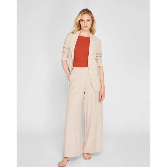 Club Monaco Blazers and Suiting Crinkle Blazer Light Grey 8211 Women
