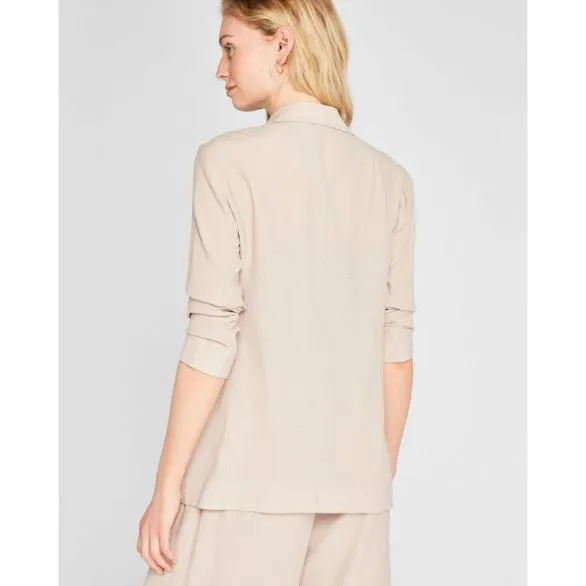 Club Monaco Blazers and Suiting Crinkle Blazer Light Grey 8211 Women