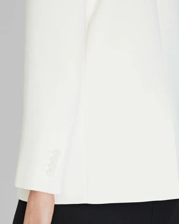 Club Monaco Blazers and Suiting Relaxed SingleBreasted Crepe Blazer Off White 8211 Women