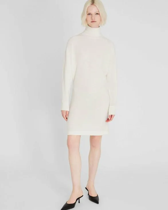Club Monaco Cashmere Cashmere Turtleneck Mini Dress Off White 8211 Women