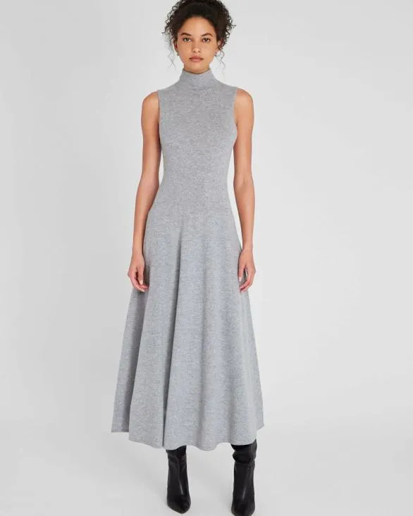 Club Monaco Dresses and Jumpsuits Sleeveless Turtleneck Maxi Dress Heather Grey 8211 Women