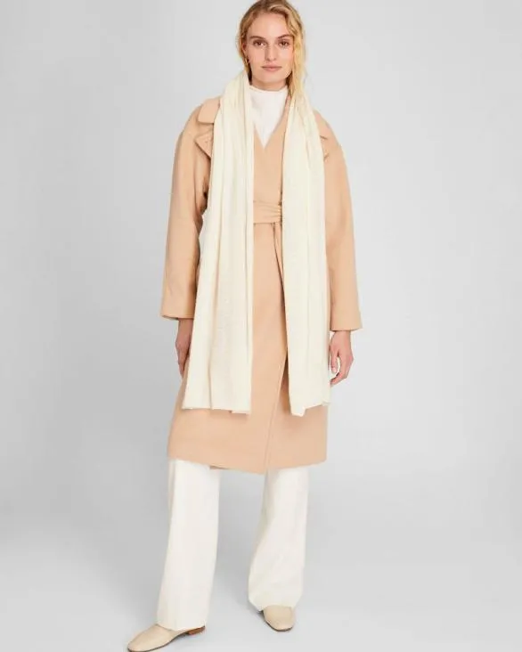 Club Monaco Hats Scarves and Gloves Adele Cashmere Scarf Cream 8211 Women