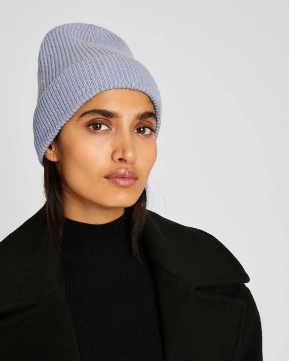 Club Monaco Hats Scarves and Gloves Turnback Rib Hat Medium Blue 8211 Women