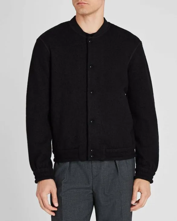 Club Monaco Jackets and Coats Felted Wool Bomber Jacket Black Base 8211 Men