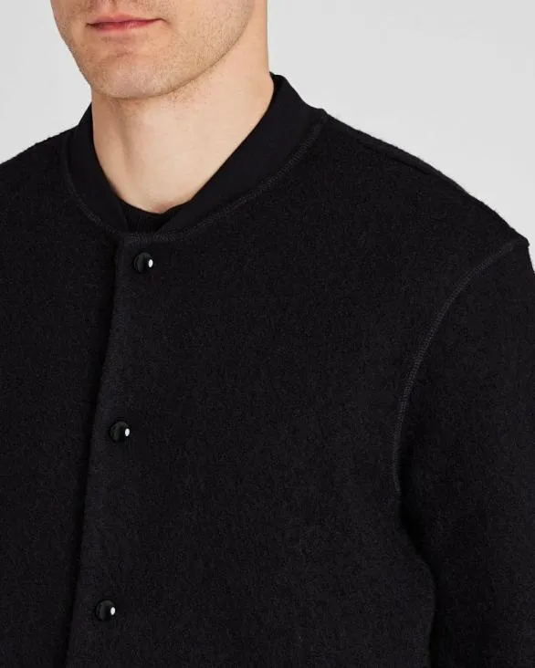 Club Monaco Jackets and Coats Felted Wool Bomber Jacket Black Base 8211 Men
