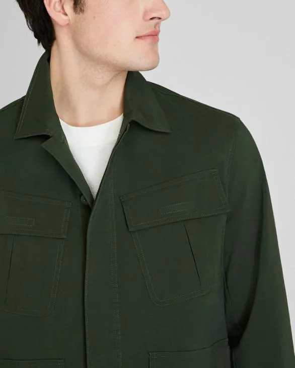 Club Monaco Jackets and Coats Poplin Shirt Jacket Dark Green 8211 Men