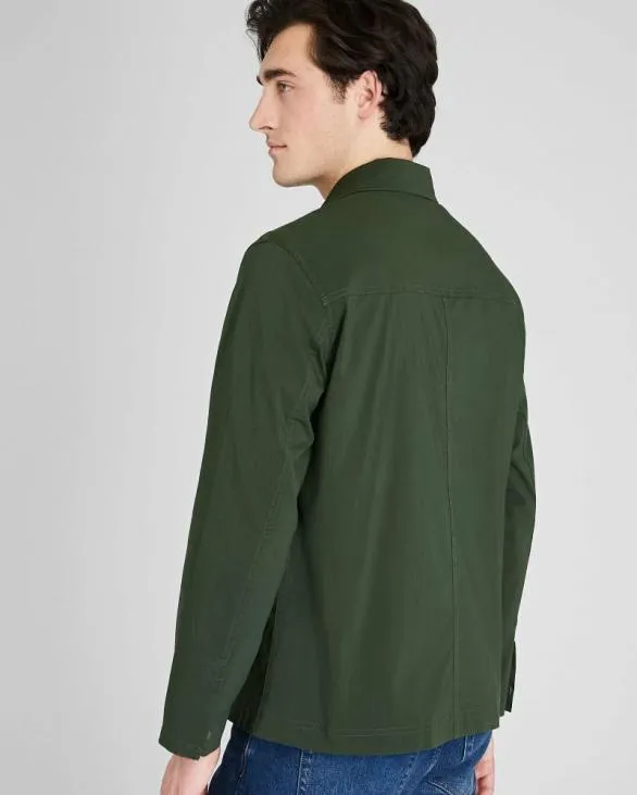 Club Monaco Jackets and Coats Poplin Shirt Jacket Dark Green 8211 Men