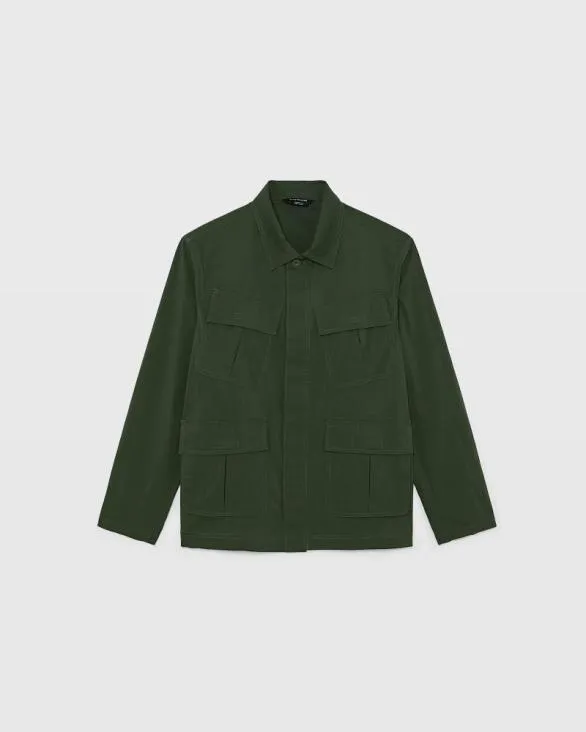 Club Monaco Jackets and Coats Poplin Shirt Jacket Dark Green 8211 Men