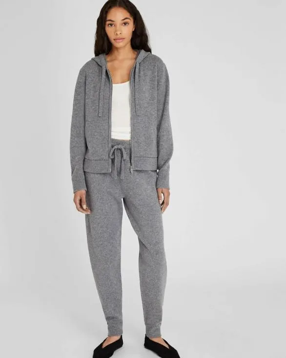 Club Monaco Loungewear Cashmere Blend Double Face Jogger Medium Heather Grey 8211 Women