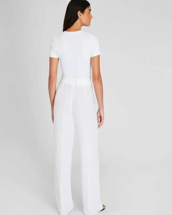 Club Monaco Pants Pleated Lightweight Trouser Off White 8211 Women