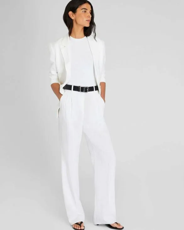 Club Monaco Pants Pleated Lightweight Trouser Off White 8211 Women