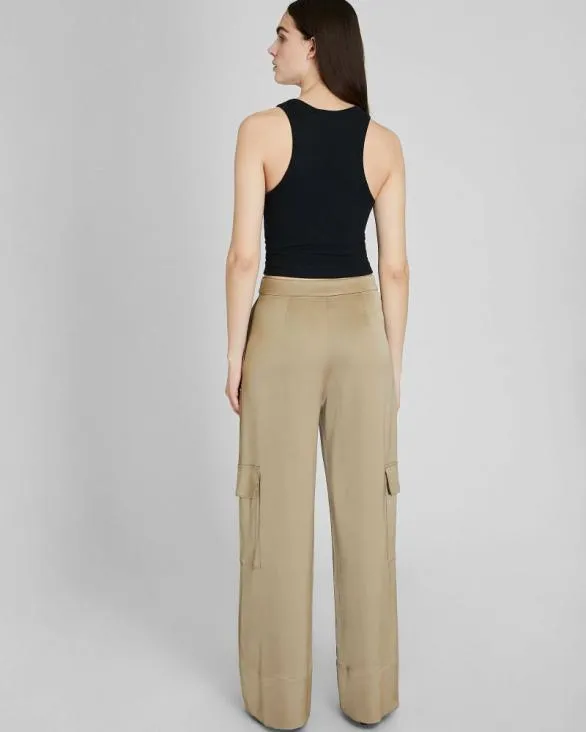 Club Monaco Pants Satin Belted Cargo Pant Oak 8211 Women
