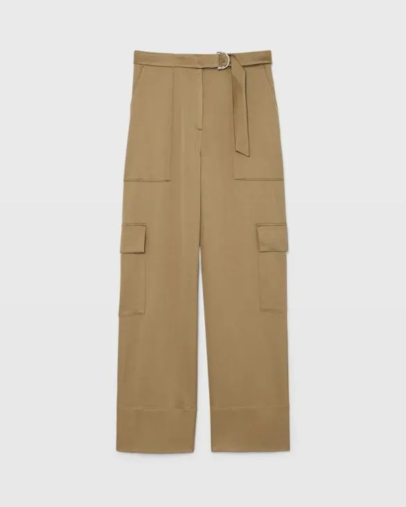 Club Monaco Pants Satin Belted Cargo Pant Oak 8211 Women