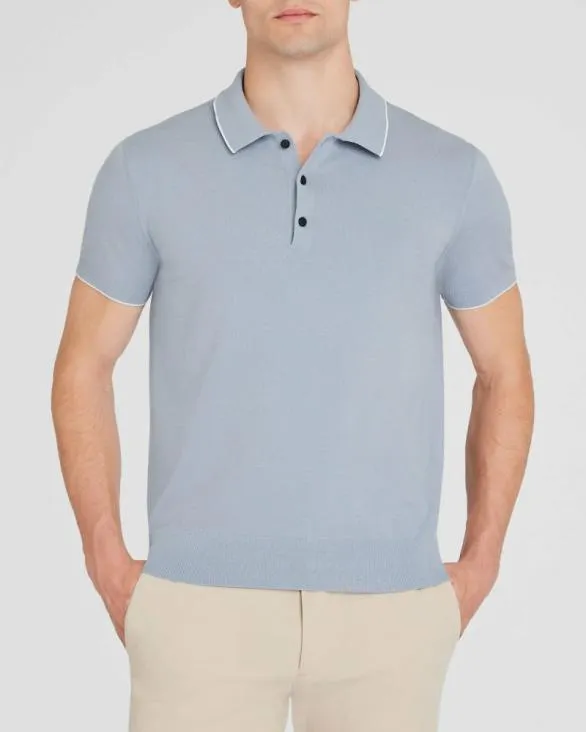 Club Monaco Polos ShortSleeve Tech Polo Light Blue 8211 Men