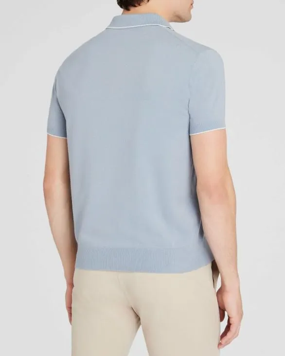 Club Monaco Polos ShortSleeve Tech Polo Light Blue 8211 Men
