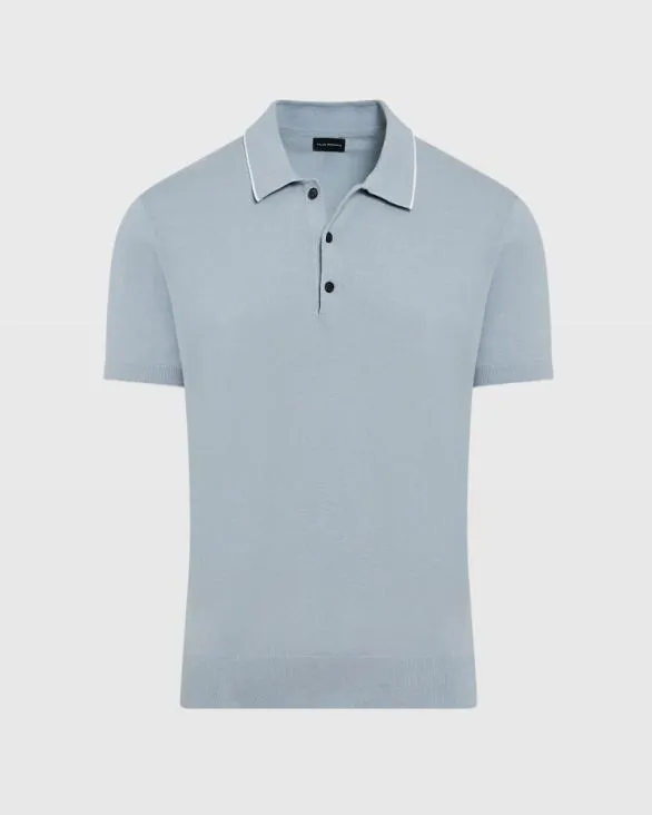 Club Monaco Polos ShortSleeve Tech Polo Light Blue 8211 Men