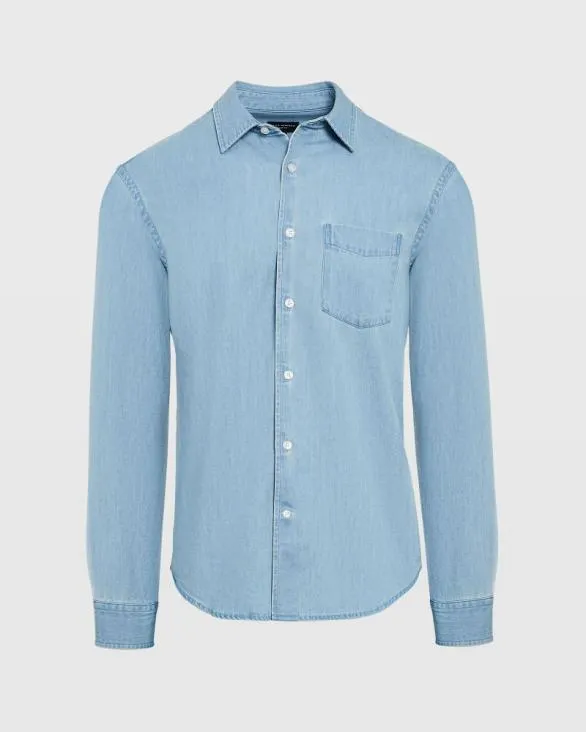 Club Monaco Shirts LongSleeve Denim Shirt Blue 8211 Men