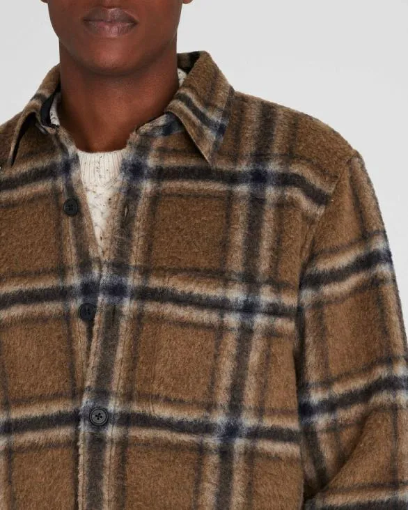 Club Monaco Shirts LongSleeve HighTexture Shirt Jacket Tan Mix 8211 Men