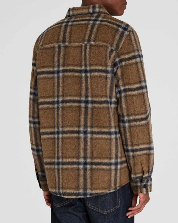 Club Monaco Shirts LongSleeve HighTexture Shirt Jacket Tan Mix 8211 Men