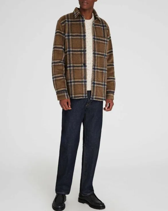 Club Monaco Shirts LongSleeve HighTexture Shirt Jacket Tan Mix 8211 Men