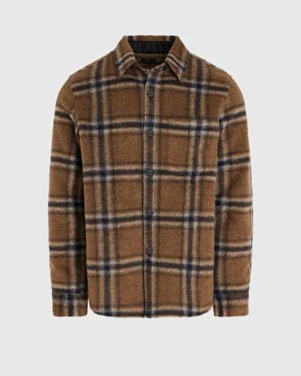 Club Monaco Shirts LongSleeve HighTexture Shirt Jacket Tan Mix 8211 Men