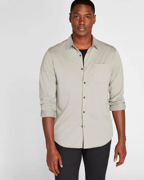 Club Monaco Shirts LongSleeve Knit Shirt Grey 8211 Men