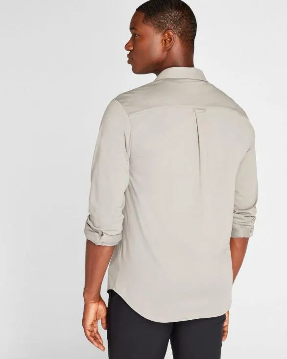 Club Monaco Shirts LongSleeve Knit Shirt Grey 8211 Men