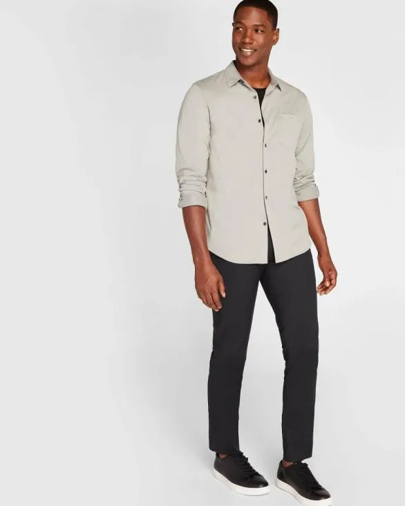 Club Monaco Shirts LongSleeve Knit Shirt Grey 8211 Men