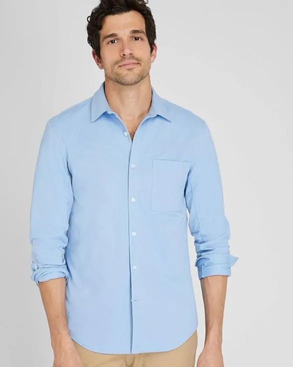 Club Monaco Shirts Long Sleeve Pique Oxford Knit Shirt Light Blue Base 8211 Men Club Monaco Shirts Long Sleeve Pique Oxford Knit Shirt Light Blue Base 8211 Men