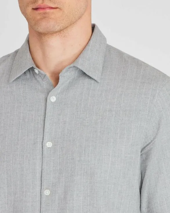 Club Monaco Shirts Refined Pinstripe Twill Shirt Heather Grey 8211 Men