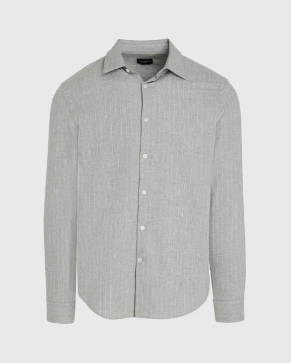 Club Monaco Shirts Refined Pinstripe Twill Shirt Heather Grey 8211 Men