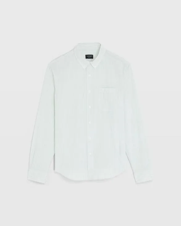 Club Monaco Shirts Stripe Airy Poplin Shirt Light Blue 8211 Men