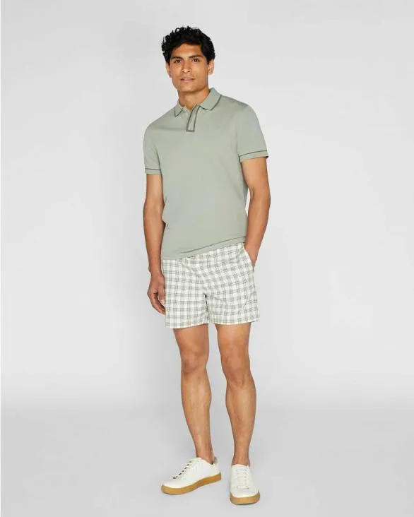 Club Monaco Shorts Jax Check 5034 Shorts Olive Mix 8211 Men