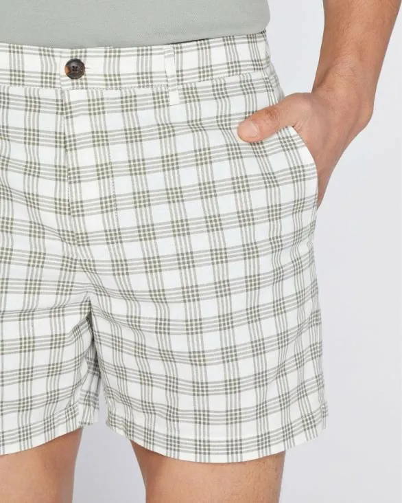 Club Monaco Shorts Jax Check 5034 Shorts Olive Mix 8211 Men