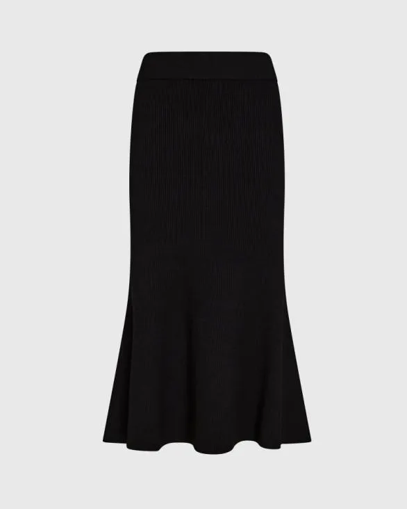 Club Monaco Skirts Fluted Knit Midi Skirt Black 8211 Women