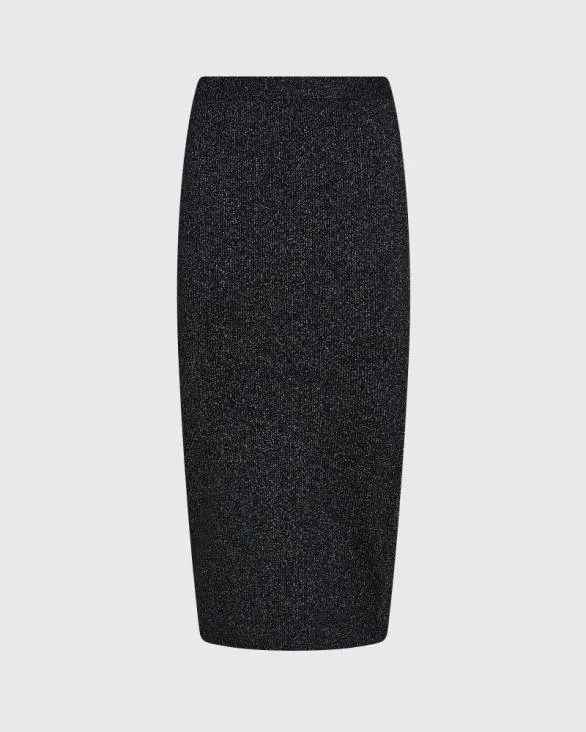 Club Monaco Skirts Metallic RibbedKnit Midi Skirt Black 8211 Women