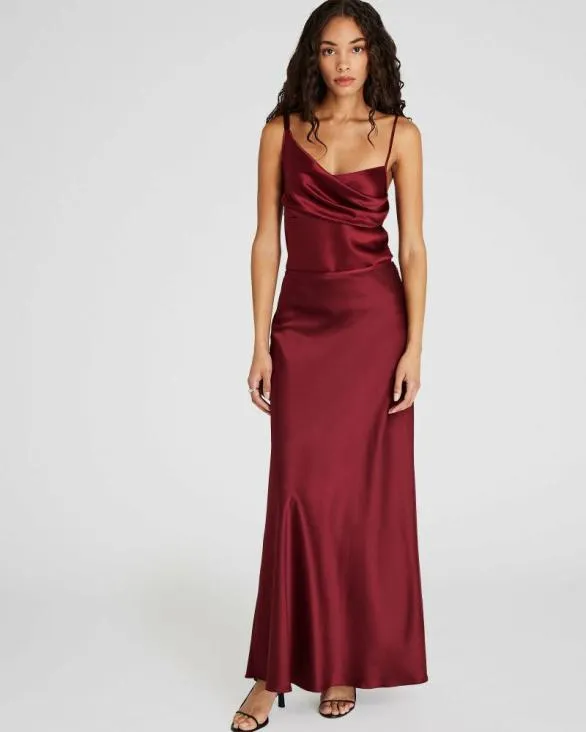 Club Monaco Skirts Silk Charmeuse Maxi Skirt Maroon 8211 Women