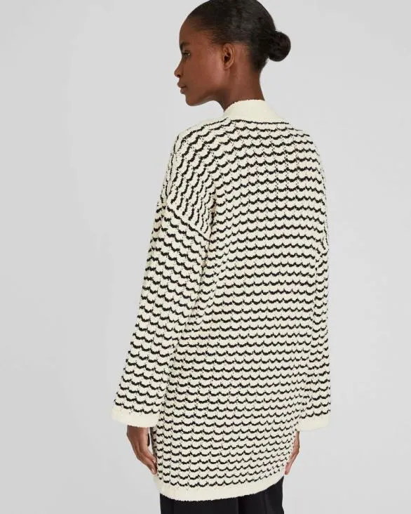 Club Monaco Sweaters Boucl Stitch Cardigan Black Mix 8211 Women