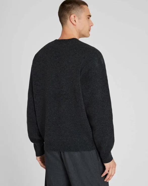 Club Monaco Sweaters Jacquard Crest Sweater Charcoal Base 8211 Men