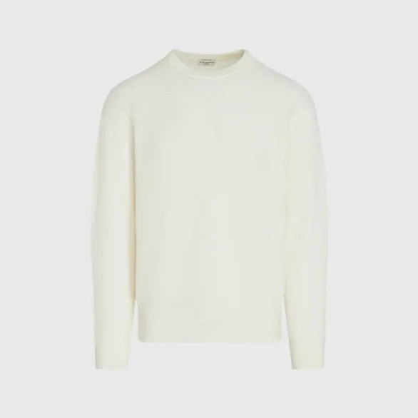 Club Monaco Sweaters LongSleeve Refined Wool Sweater Off White 8211 Men