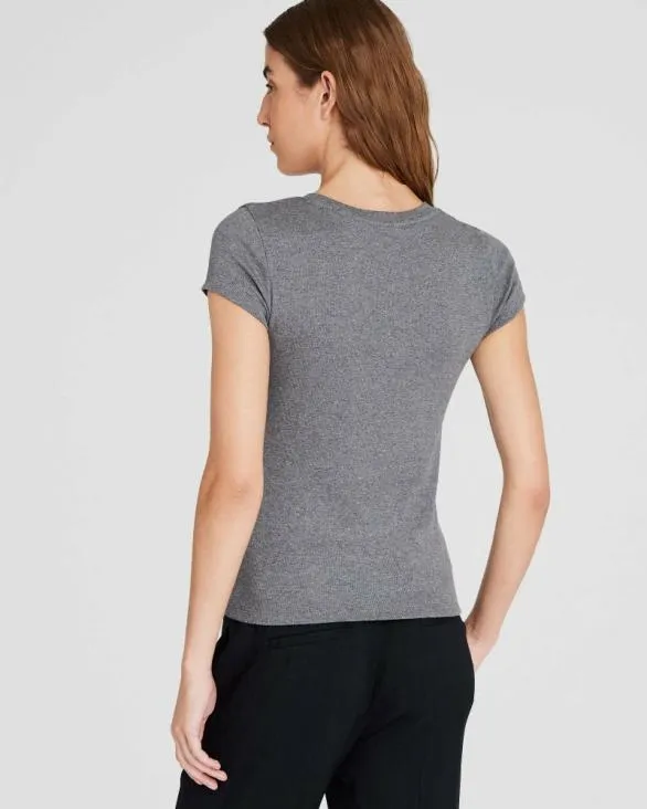 Club Monaco Tees Pima Bowee Tee Medium Heather Grey 8211 Women