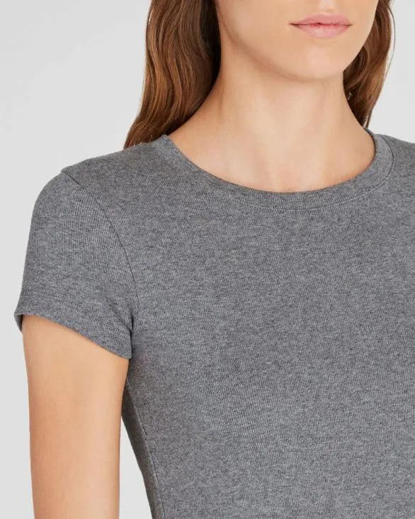 Club Monaco Tees Pima Bowee Tee Medium Heather Grey 8211 Women