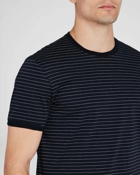 Club Monaco Tees Striped Refined Tee Navy Stripe 8211 Men