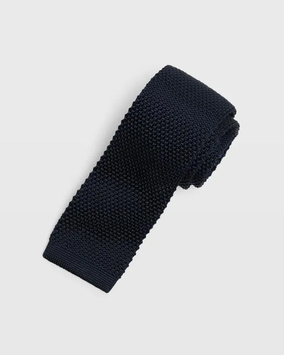 Club Monaco Ties CM Solid Knit Tie Navy 8211 Men