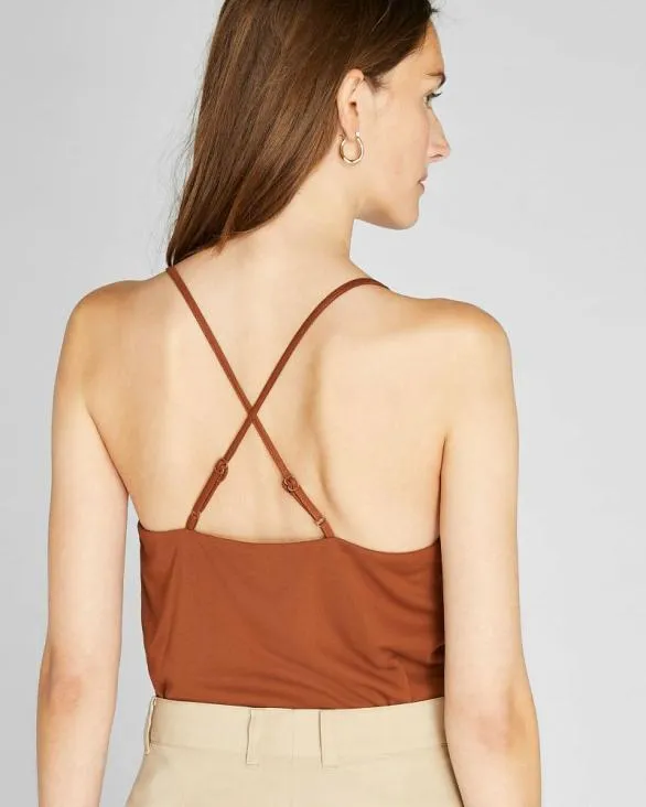 Club Monaco Tops Cowl Neck Matte Jersey Cami Tortoise Amber 8211 Women