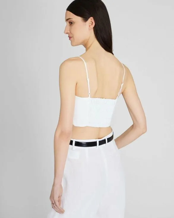 Club Monaco Tops Smocked Bandeau Top White 8211 Women
