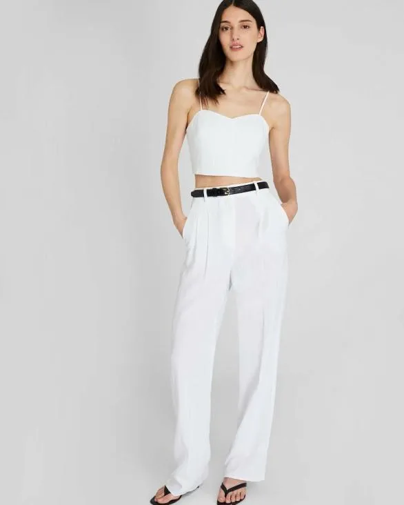 Club Monaco Tops Smocked Bandeau Top White 8211 Women