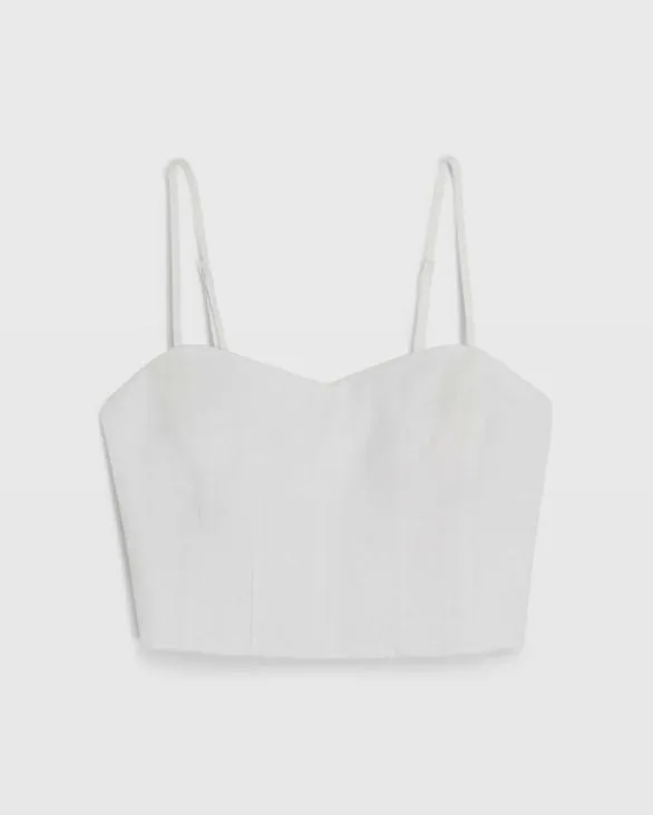 Club Monaco Tops Smocked Bandeau Top White 8211 Women
